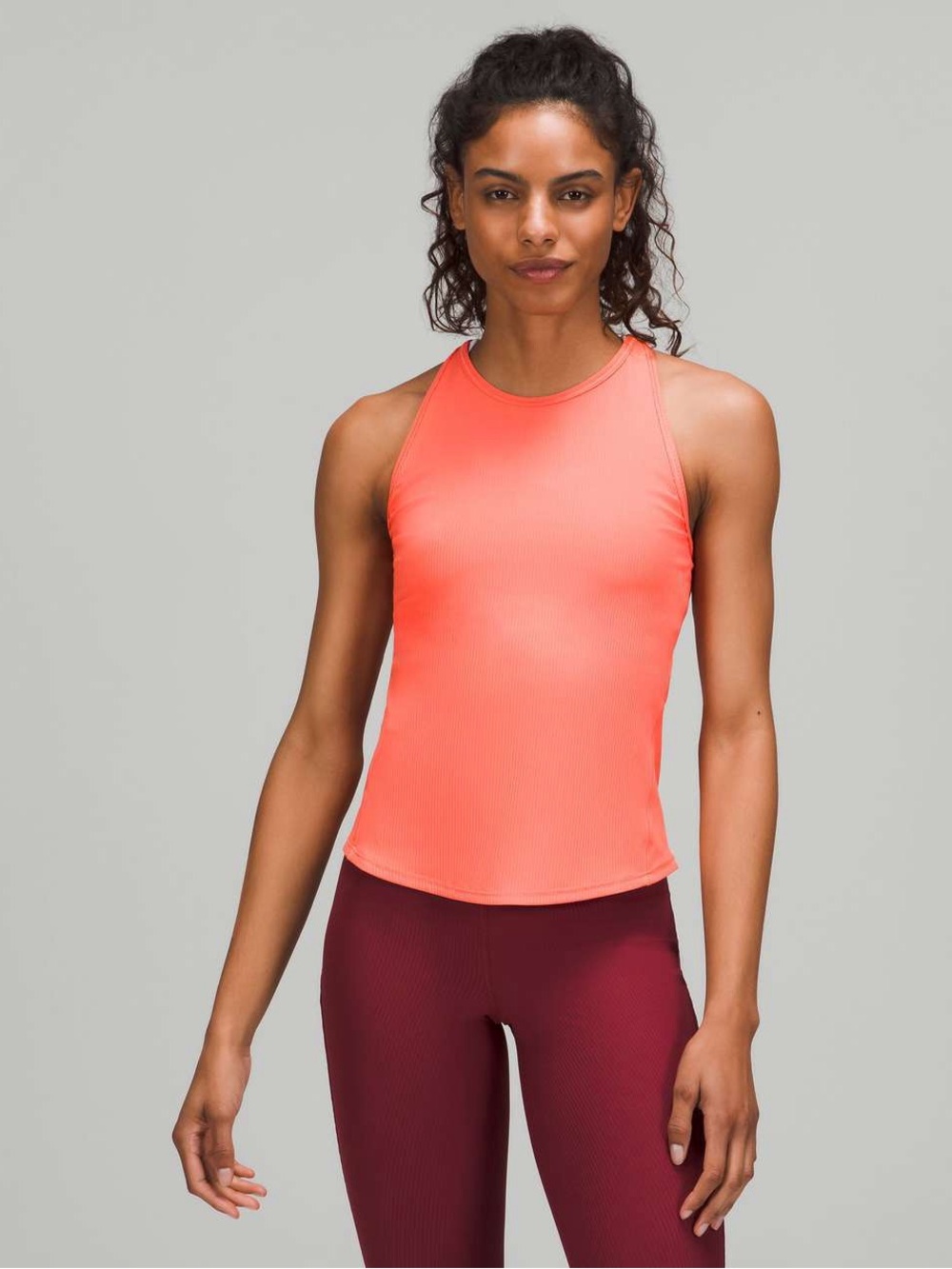 Lululemon Ribbed Base Pace Tank Raspberry Cream 8 - Picture 4 of 4